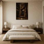 Premium Wall Art Dikey Html Edition – NM3-BRN-TS-V-004 showcased in an elegant minimalist interior