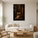 Premium Wall Art Dikey Html Edition – NM3-BRN-TS-V-005 styled in a refined neutral interior