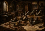 Walnut Salon Collection Of Hand Planes Brown Study Wall Art
