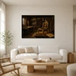 Premium Wall Art Yatay Html Edition – NM3-BRN-WW-H-003 styled in a refined neutral interior