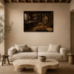 Premium Wall Art Yatay Html Edition – NM3-BRN-WW-H-003 presented in a sophisticated home setting