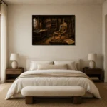Premium Wall Art Yatay Html Edition – NM3-BRN-WW-H-003 showcased in an elegant minimalist interior