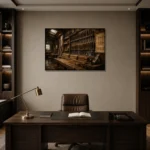 Premium Wall Art Yatay Html Edition – NM3-BRN-WW-H-004 displayed in a contemporary gallery-inspired room