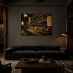 Premium Wall Art Yatay Html Edition – NM3-BRN-WW-H-004 shown in a warm modern interior
