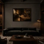 Premium Wall Art Yatay Html Edition – NM3-BRN-WW-H-005 shown in a warm modern interior
