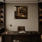 Premium Wall Art Kare Html Edition – NM3-BRN-WW-S-001 displayed in a contemporary gallery-inspired room