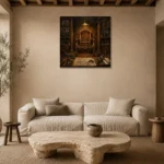 Premium Wall Art Kare Html Edition – NM3-BRN-WW-S-003 presented in a sophisticated home setting