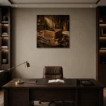 Premium Wall Art Kare Html Edition – NM3-BRN-WW-S-005 displayed in a contemporary gallery-inspired room