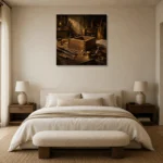 Premium Wall Art Kare Html Edition – NM3-BRN-WW-S-005 showcased in an elegant minimalist interior