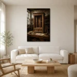 Premium Wall Art Dikey Html Edition – NM3-BRN-WW-V-001 styled in a refined neutral interior