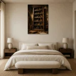 Premium Wall Art Dikey Html Edition – NM3-BRN-WW-V-002 showcased in an elegant minimalist interior