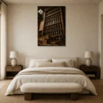 Premium Wall Art Dikey Html Edition – NM3-BRN-WW-V-004 showcased in an elegant minimalist interior