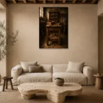 Premium Wall Art Dikey Html Edition – NM3-BRN-WW-V-005 presented in a sophisticated home setting
