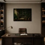 Premium Wall Art Yatay Html Edition – NM3-GRN-AC-H-001 displayed in a contemporary gallery-inspired room