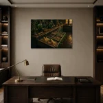 Premium Wall Art Yatay Html Edition – NM3-GRN-AC-H-004 displayed in a contemporary gallery-inspired room