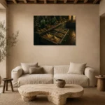 Premium Wall Art Yatay Html Edition – NM3-GRN-AC-H-004 presented in a sophisticated home setting