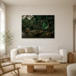 Premium Wall Art Yatay Html Edition – NM3-GRN-AC-H-005 styled in a refined neutral interior