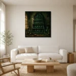 Premium Wall Art Kare Html Edition – NM3-GRN-AC-S-001 styled in a refined neutral interior
