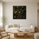 Premium Wall Art Kare Html Edition – NM3-GRN-AC-S-002 styled in a refined neutral interior