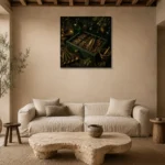 Premium Wall Art Kare Html Edition – NM3-GRN-AC-S-004 presented in a sophisticated home setting