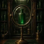 Apothecary Ascent Single Bottle Green Living Room Wall Art