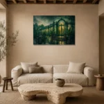 Premium Wall Art Yatay Html Edition – NM3-GRN-EG-H-001 presented in a sophisticated home setting