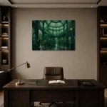 Premium Wall Art Yatay Html Edition – NM3-GRN-EG-H-002 displayed in a contemporary gallery-inspired room