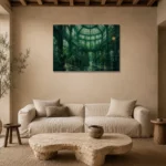 Premium Wall Art Yatay Html Edition – NM3-GRN-EG-H-002 presented in a sophisticated home setting
