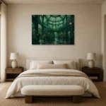 Premium Wall Art Yatay Html Edition – NM3-GRN-EG-H-002 showcased in an elegant minimalist interior