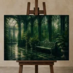 Premium Wall Art Yatay Html Edition – NM3-GRN-EG-H-005 displayed on a studio easel