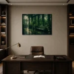 Premium Wall Art Yatay Html Edition – NM3-GRN-EG-H-005 displayed in a contemporary gallery-inspired room