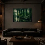 Premium Wall Art Yatay Html Edition – NM3-GRN-EG-H-005 shown in a warm modern interior