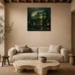 Premium Wall Art Kare Html Edition – NM3-GRN-EG-S-001 presented in a sophisticated home setting
