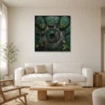 Premium Wall Art Kare Html Edition – NM3-GRN-EG-S-002 styled in a refined neutral interior
