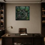 Premium Wall Art Kare Html Edition – NM3-GRN-EG-S-002 displayed in a contemporary gallery-inspired room