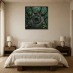 Premium Wall Art Kare Html Edition – NM3-GRN-EG-S-002 showcased in an elegant minimalist interior