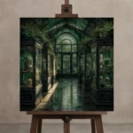 Premium Wall Art Kare Html Edition – NM3-GRN-EG-S-003 displayed on a studio easel