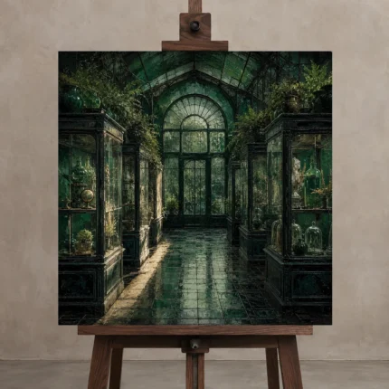 Premium Wall Art Kare Html Edition – NM3-GRN-EG-S-003 displayed on a studio easel