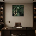 Premium Wall Art Kare Html Edition – NM3-GRN-EG-S-003 displayed in a contemporary gallery-inspired room