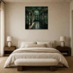 Premium Wall Art Kare Html Edition – NM3-GRN-EG-S-003 showcased in an elegant minimalist interior