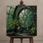 Premium Wall Art Kare Html Edition – NM3-GRN-EG-S-004 displayed on a studio easel