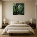 Premium Wall Art Kare Html Edition – NM3-GRN-EG-S-004 showcased in an elegant minimalist interior