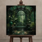 Premium Wall Art Kare Html Edition – NM3-GRN-EG-S-005 displayed on a studio easel