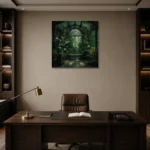 Premium Wall Art Kare Html Edition – NM3-GRN-EG-S-005 displayed in a contemporary gallery-inspired room