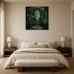 Premium Wall Art Kare Html Edition – NM3-GRN-EG-S-005 showcased in an elegant minimalist interior