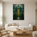 Premium Wall Art Dikey Html Edition – NM3-GRN-EG-V-001 styled in a refined neutral interior