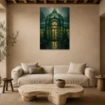 Premium Wall Art Dikey Html Edition – NM3-GRN-EG-V-001 presented in a sophisticated home setting