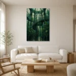 Premium Wall Art Dikey Html Edition – NM3-GRN-EG-V-002 styled in a refined neutral interior