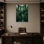 Premium Wall Art Dikey Html Edition – NM3-GRN-EG-V-002 displayed in a contemporary gallery-inspired room