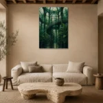 Premium Wall Art Dikey Html Edition – NM3-GRN-EG-V-002 presented in a sophisticated home setting